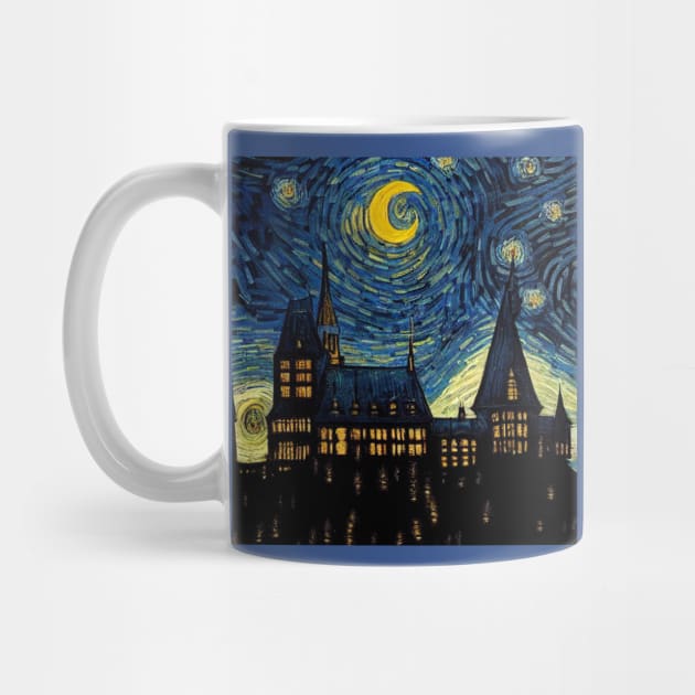 Starry Night Wizarding School Van Gogh by Grassroots Green